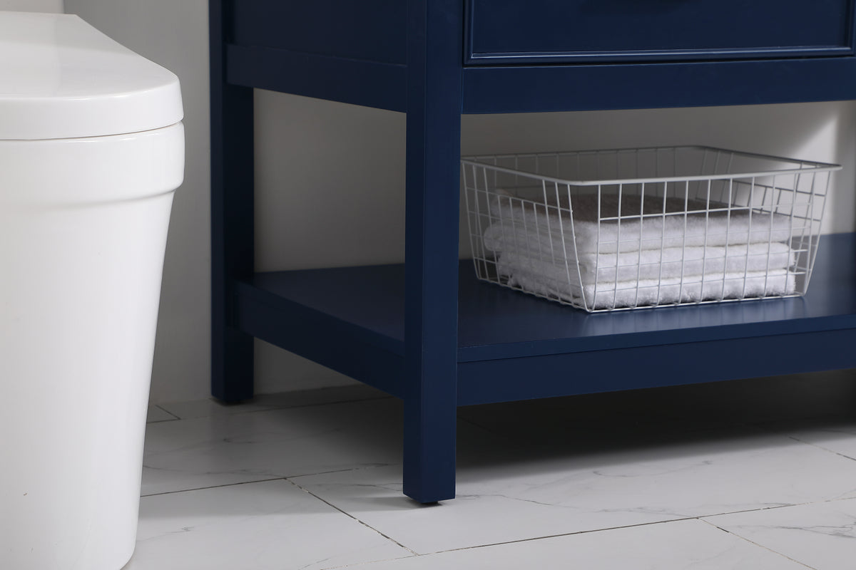 42 inch Single bathroom vanity in blue
