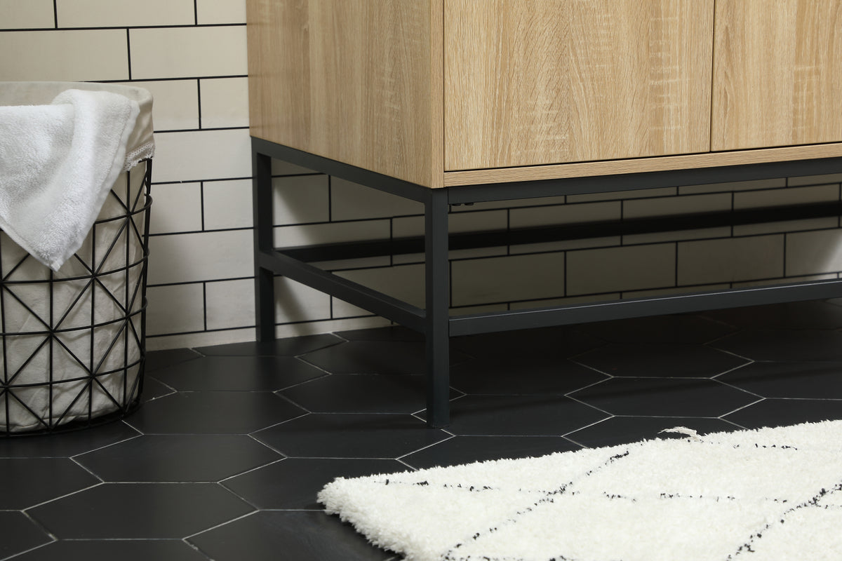 42 inch Single bathroom vanity in mango wood