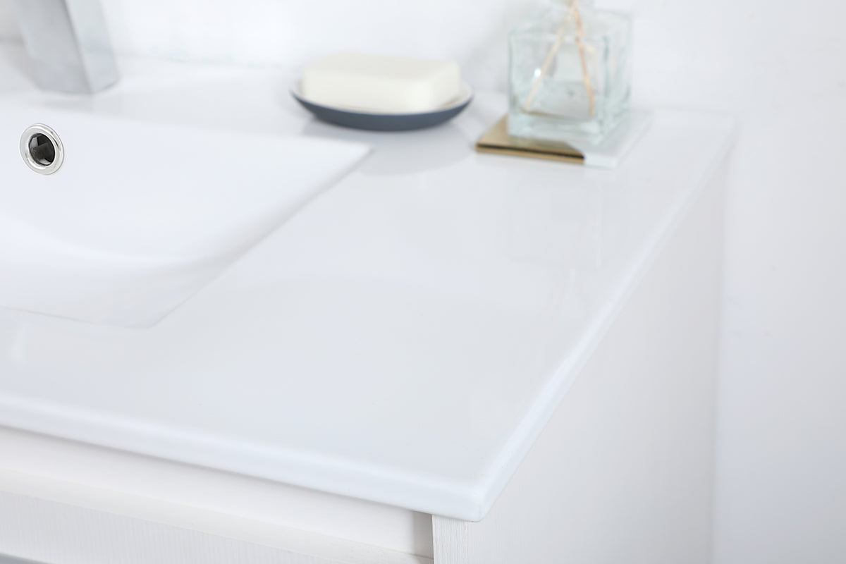 36 inch Single Bathroom Floating Vanity in White