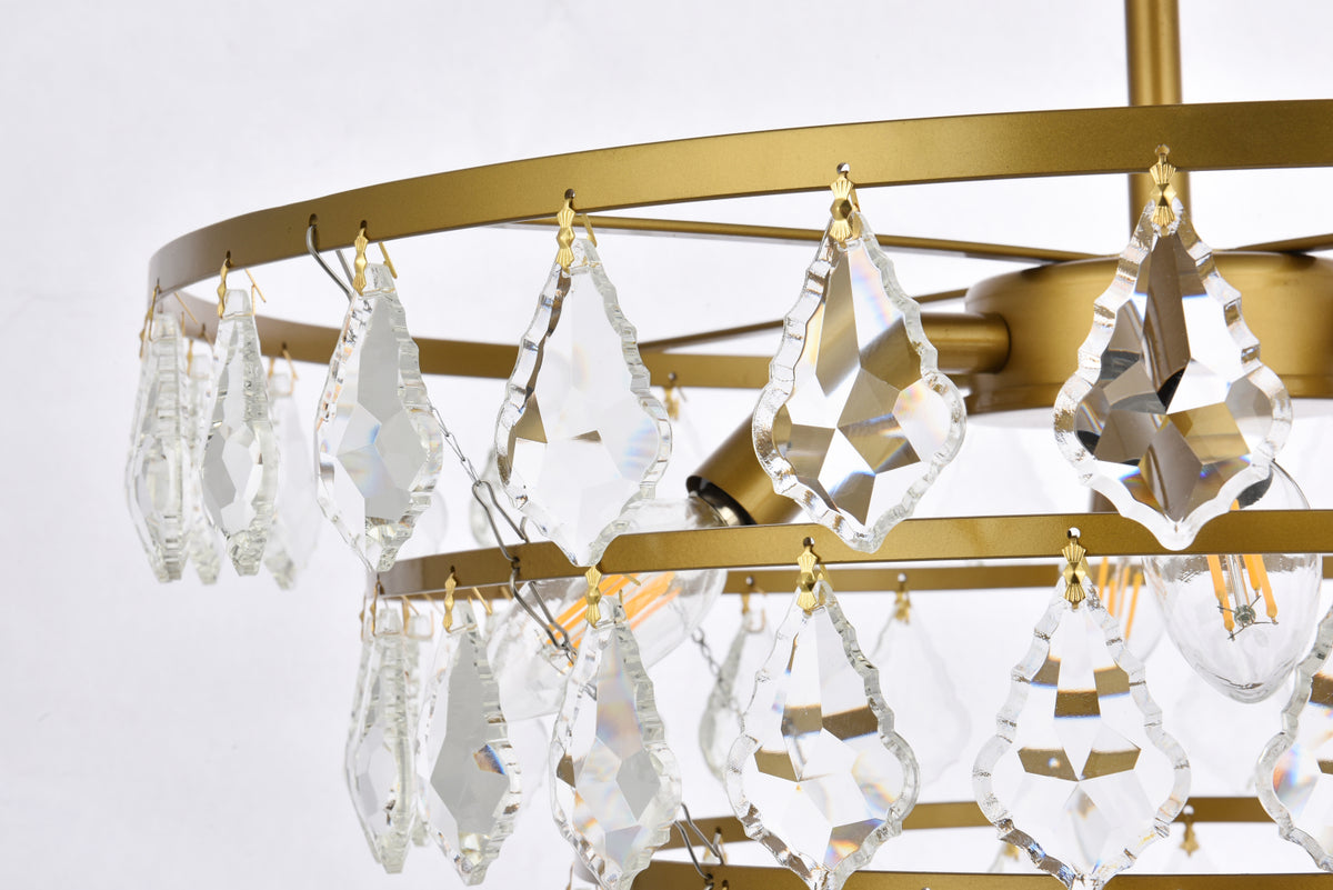 Ella 20 inch pendant in brass