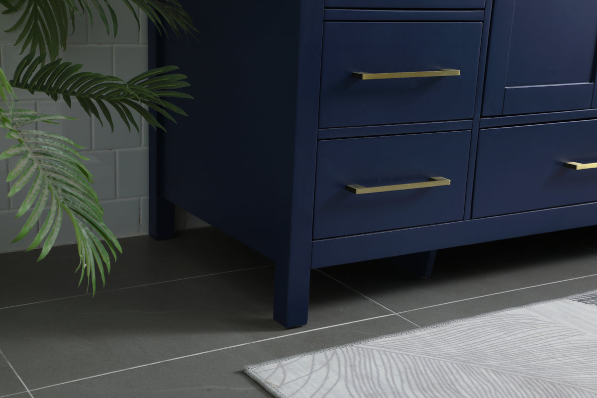 54 Inch SIngle Bathroom Vanity In Blue