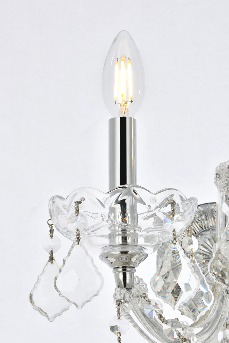 Maria Theresa 2 light Chrome Wall Sconce Clear Royal Cut Crystal