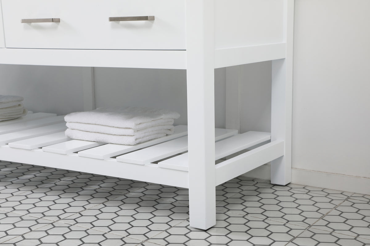 72 inch double bathroom vanity in white