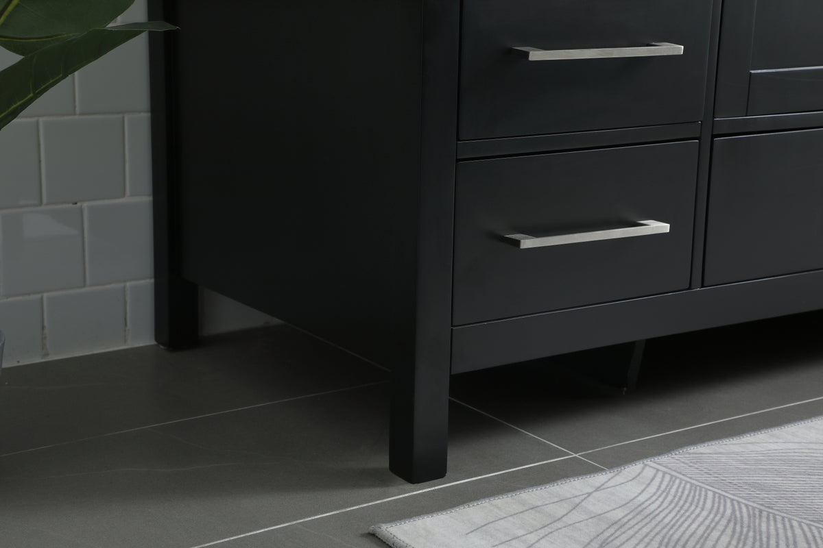 54 Inch SIngle Bathroom Vanity In Black