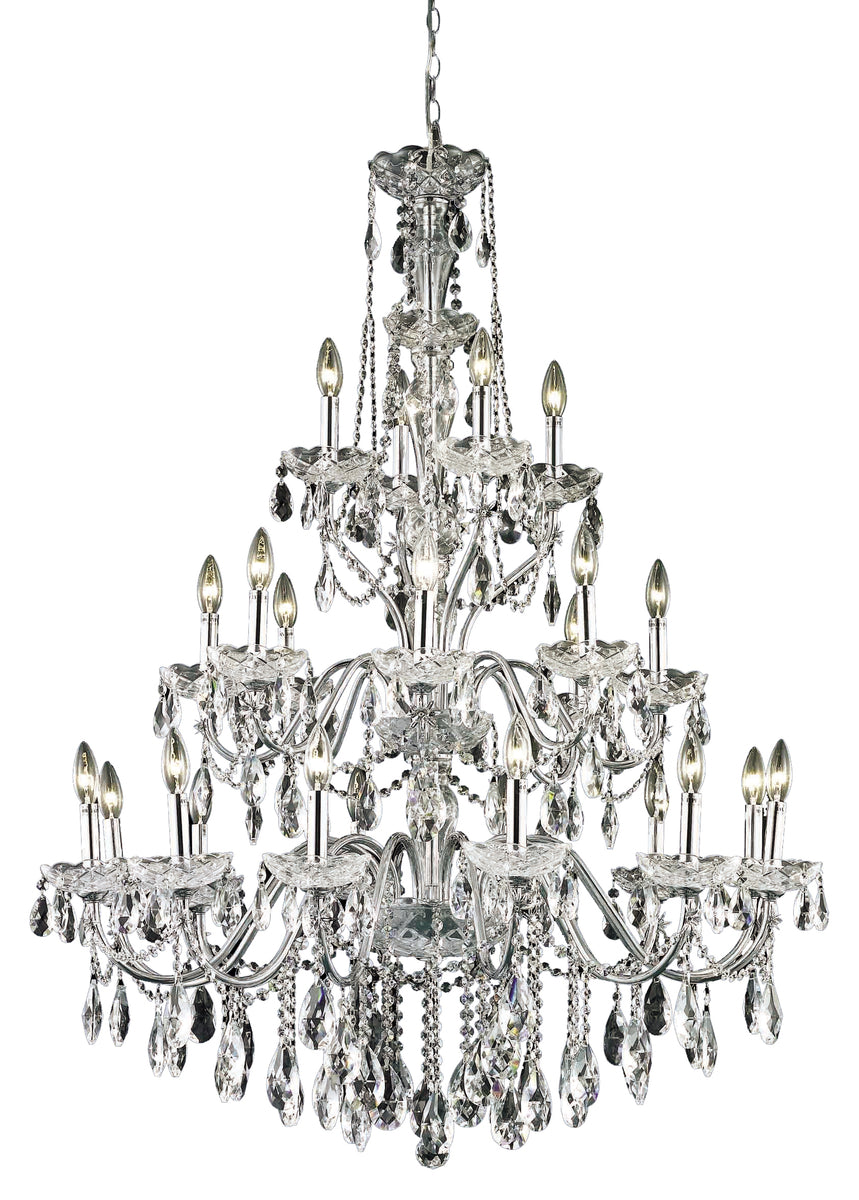 St. Francis 24 light Chrome Chandelier Clear Royal Cut Crystal