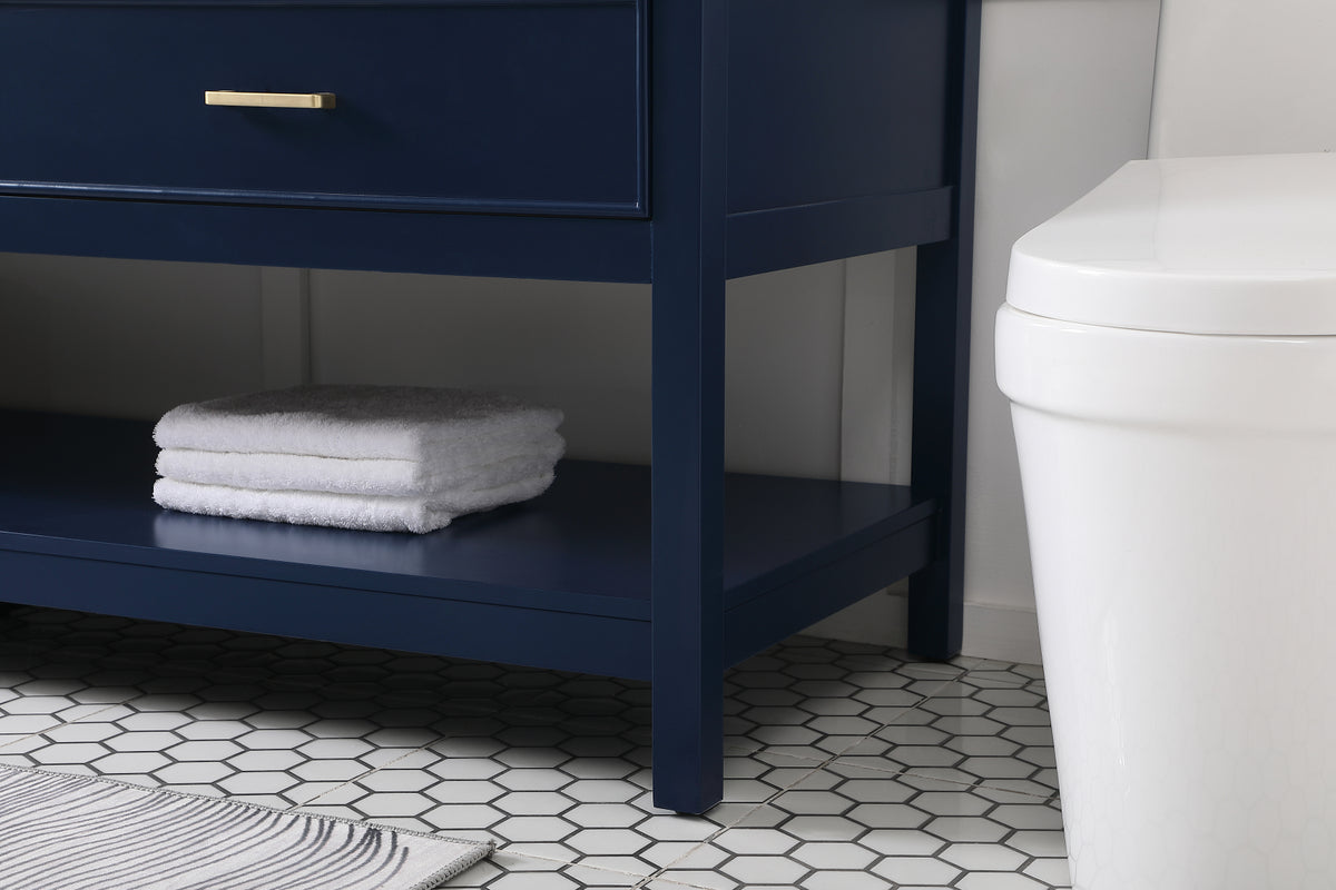 72 inch double bathroom vanity in blue
