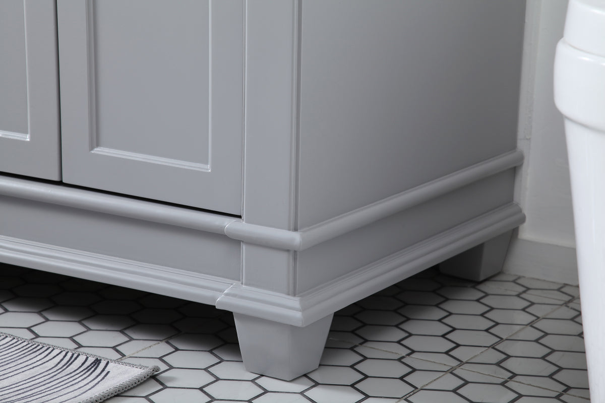 60 inch Double Bathroom Vanity set in Grey