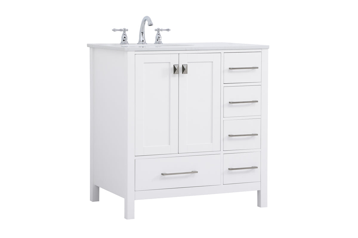 32 inch Single Bathroom Vanity in White