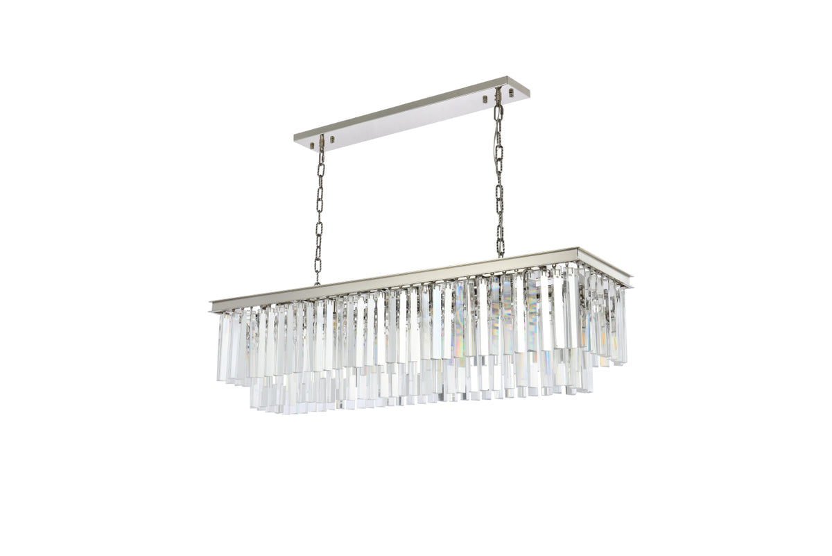 Sydney 12 light polished nickel Chandelier Clear Royal Cut Crystal