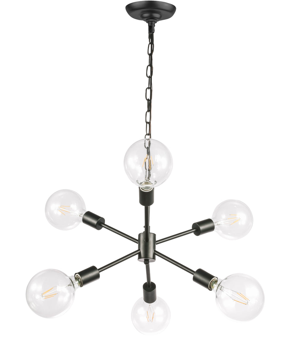 Nolan 6 light Black pendant