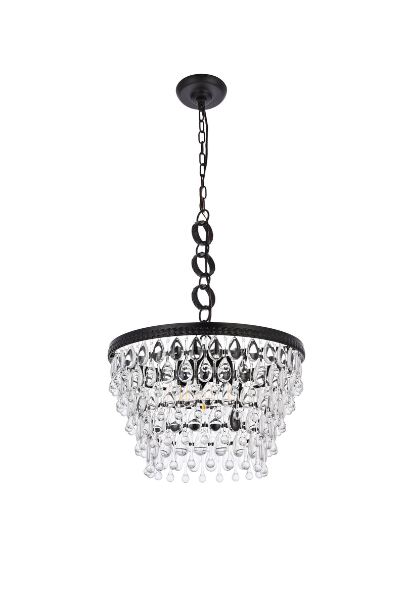 Nordic 5 lights black pendant