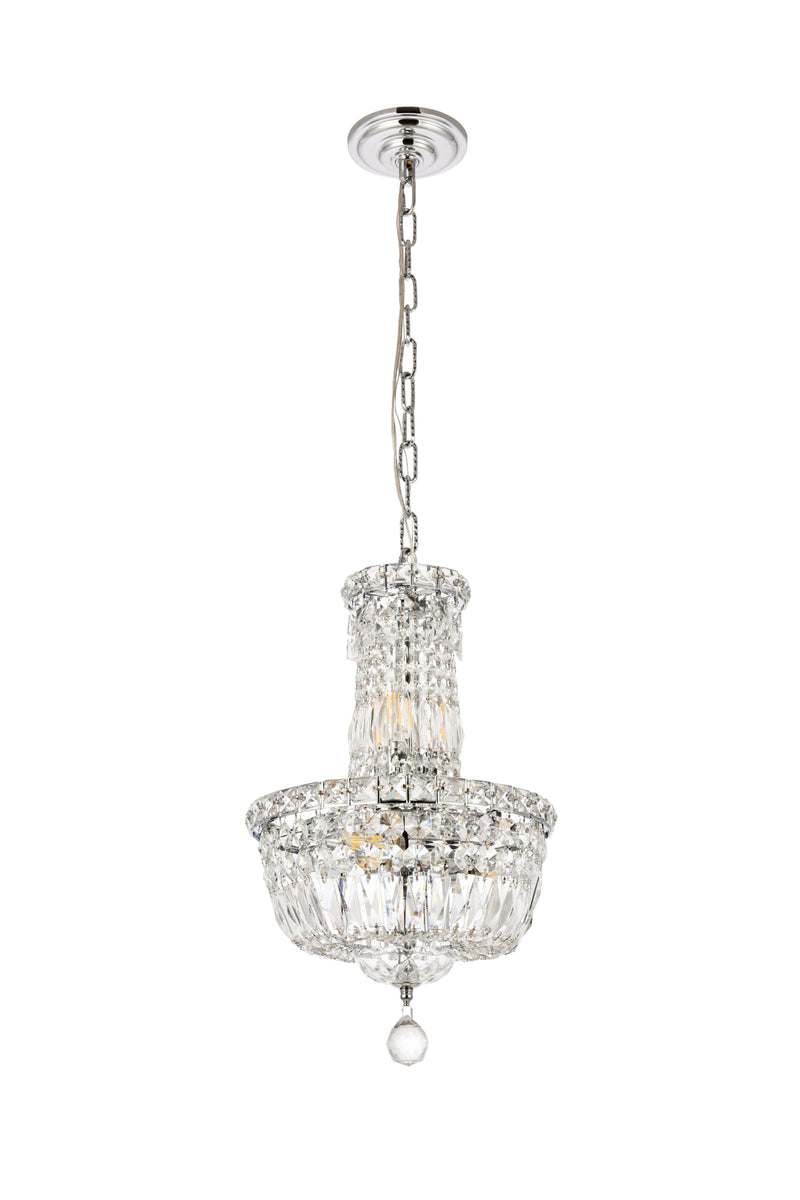Tranquil 6 light Chrome Pendant Clear Royal Cut Crystal