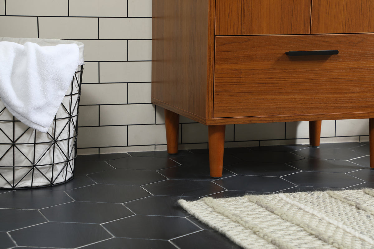 24 inch bathroom vanity in Teak