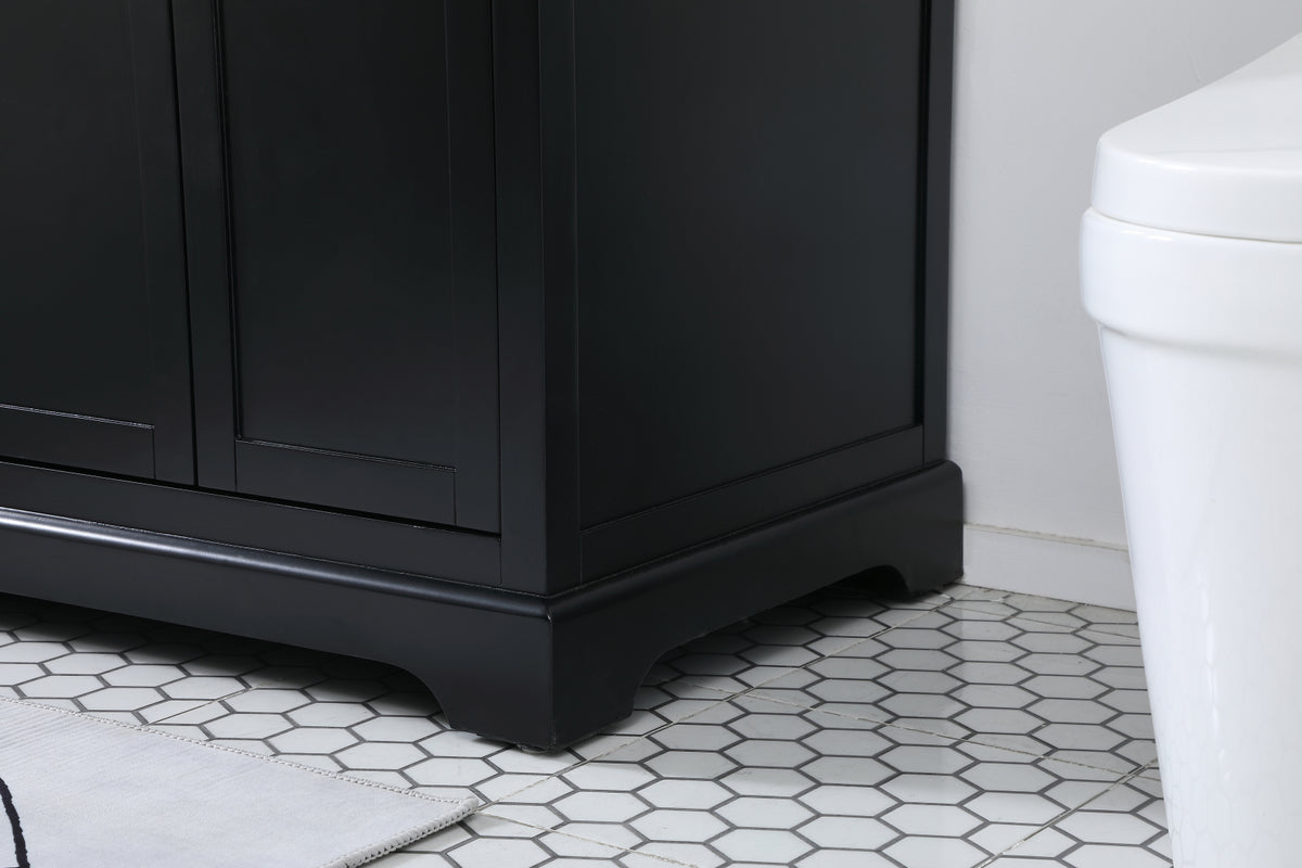 60 inch double bathroom vanity in black