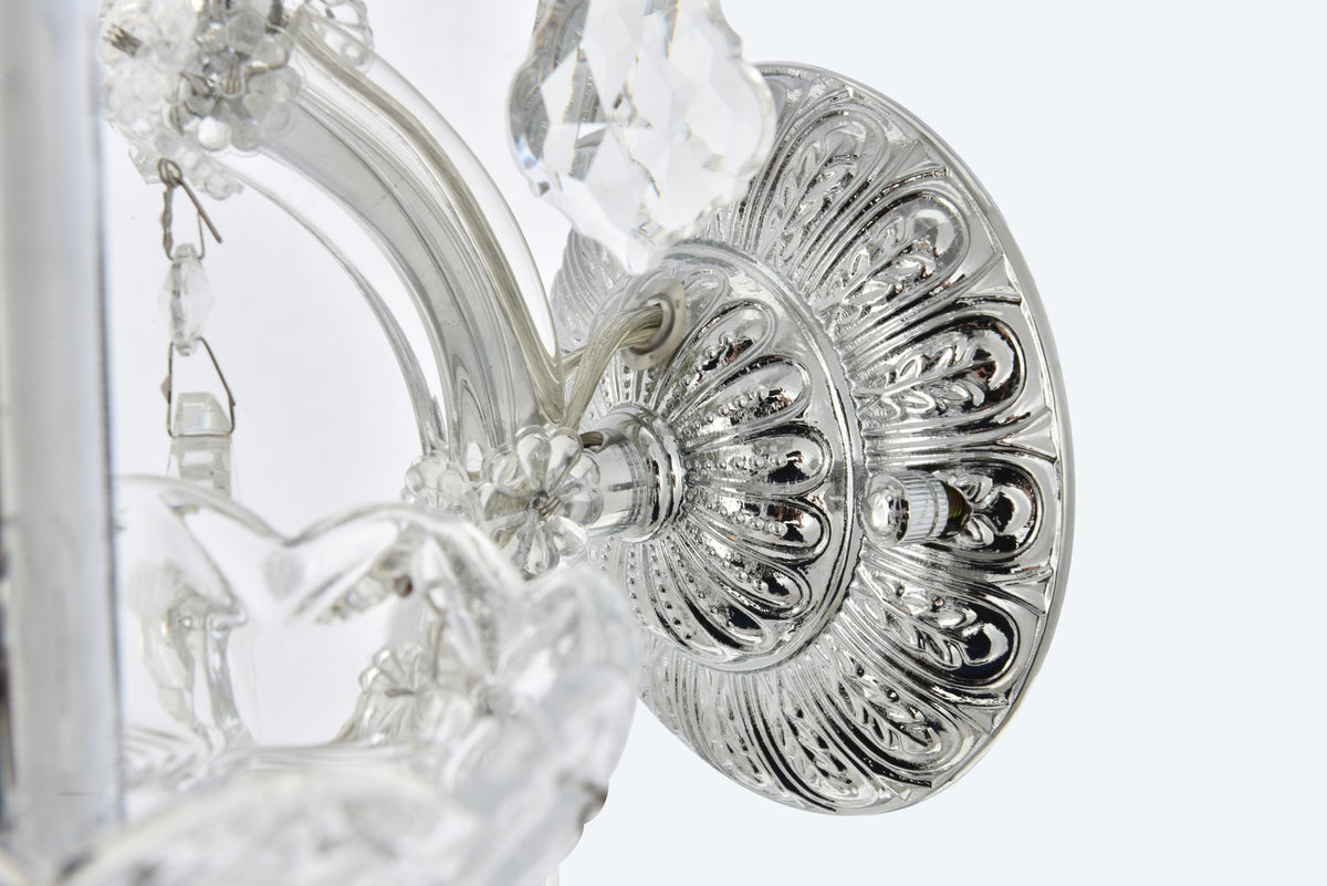 Maria Theresa 3 light Chrome Wall Sconce Clear Royal Cut Crystal