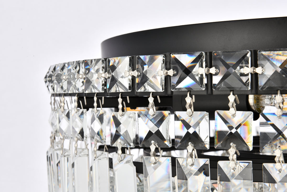 Maxime 20 inch black flush mount