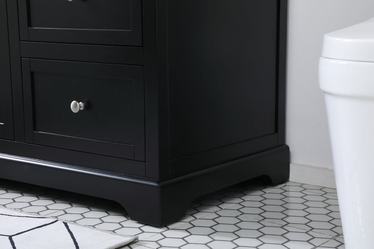 60 inch Single bathroom vanity in black