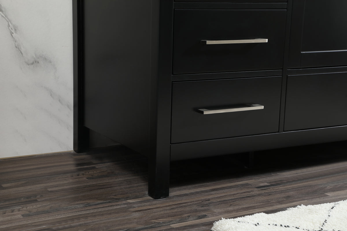 60 inch Single bathroom vanity in black