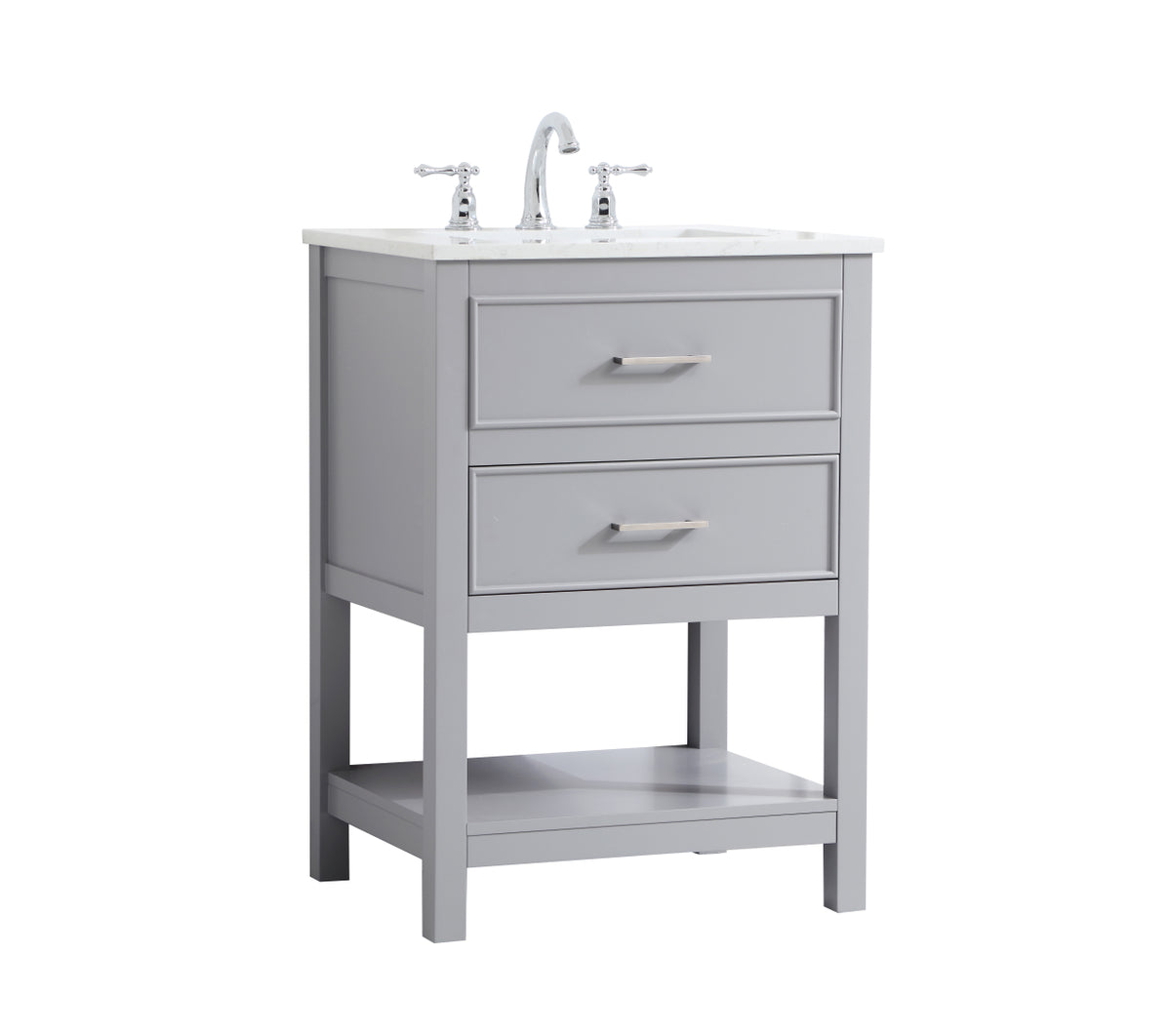 24 inch Single Bathroom Vanity in Grey