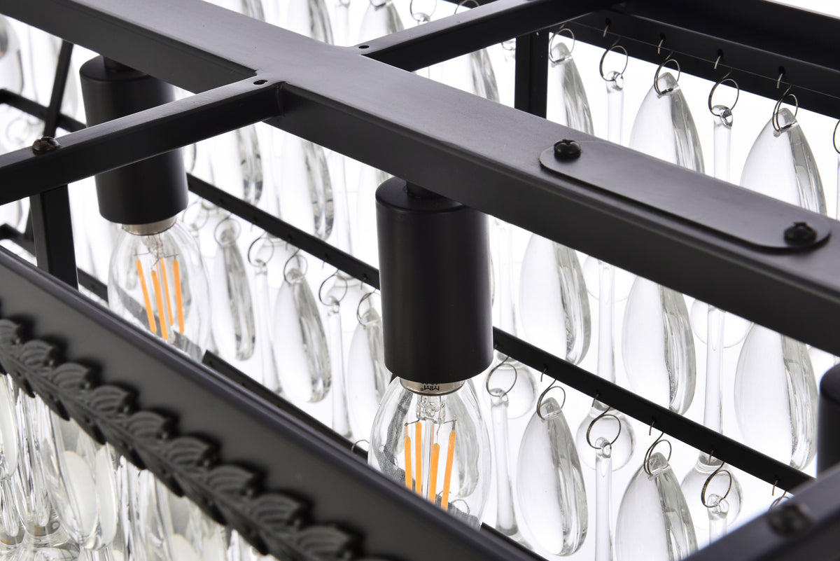 Nordic 40 inch rectangle pendant in black