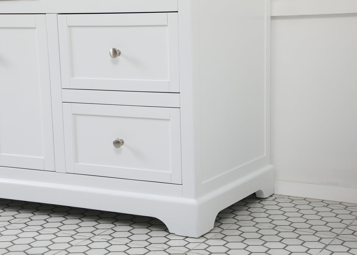 60 inch Single bathroom vanity in white