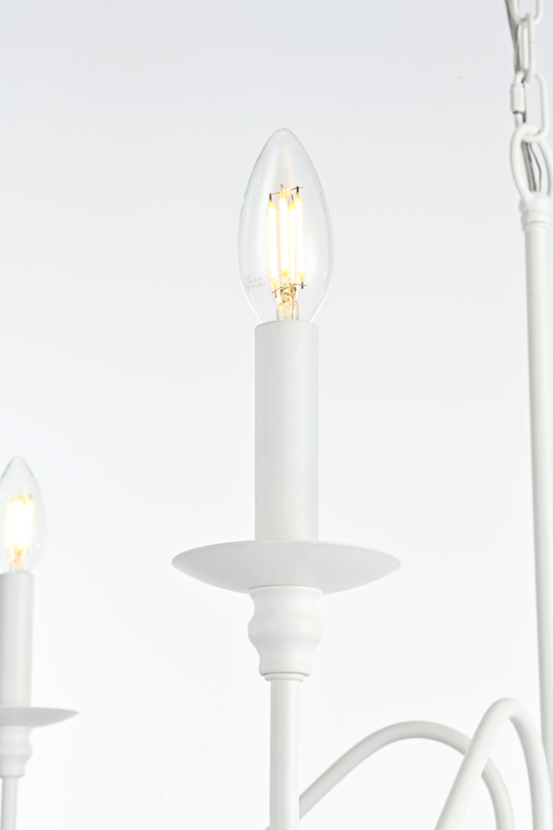 Rohan 30 inch chandelier in White