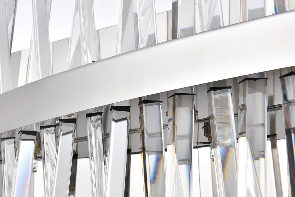 Serephina 30 inch crystal bath sconce in chrome