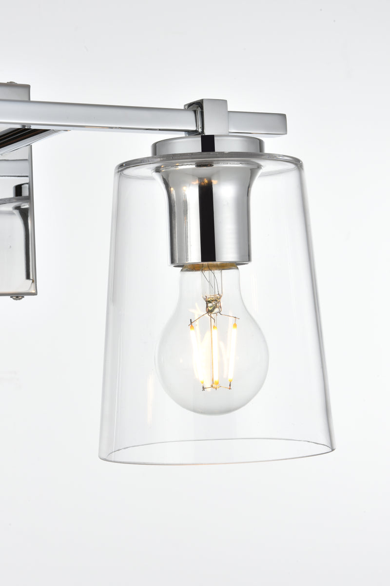 Kacey 2 light Chrome and Clear Bath Sconce