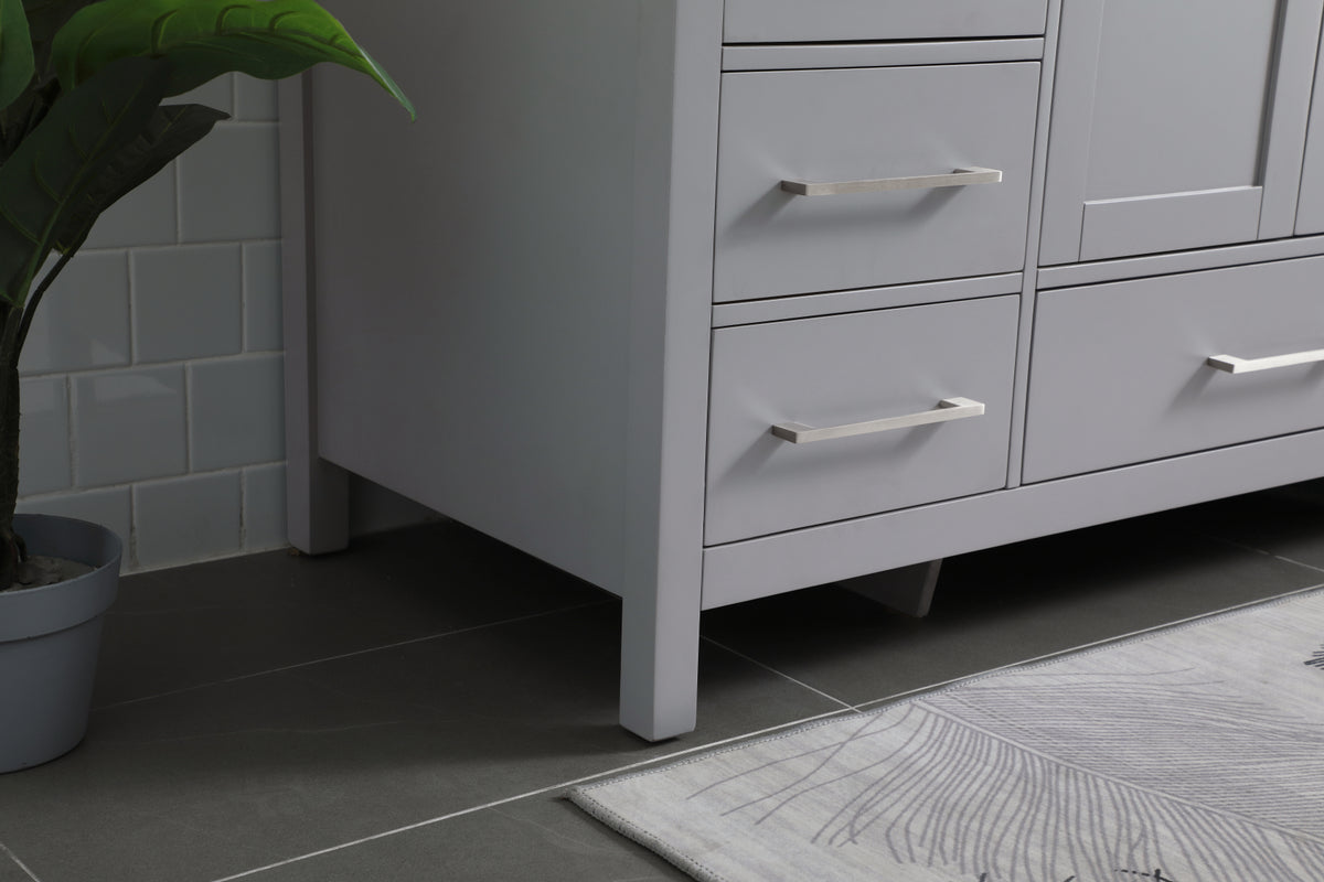 54 Inch SIngle Bathroom Vanity In Grey