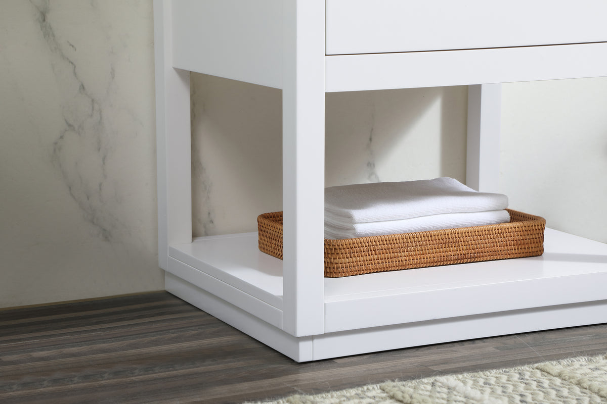 24 inch Single bathroom vanity in white