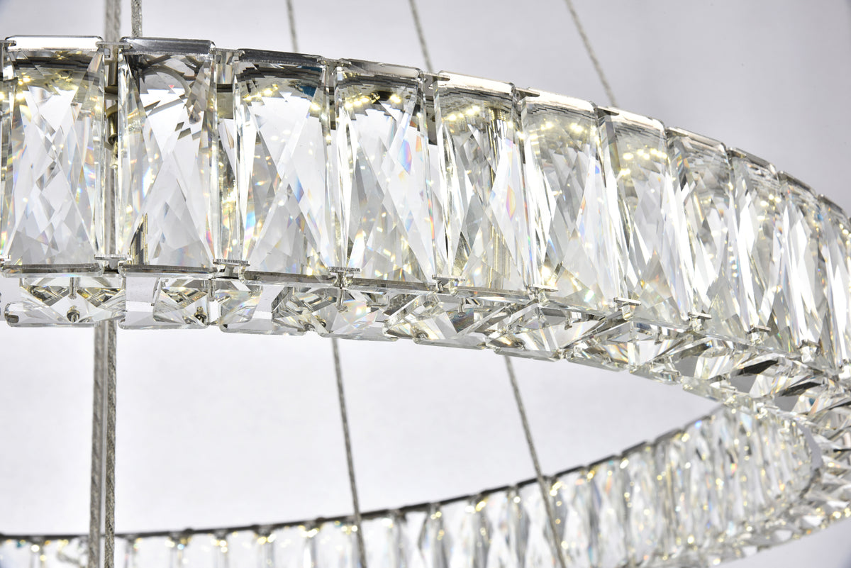 Monroe Integrated LED chip light Chrome Chandelier Clear Royal Cut Crystal