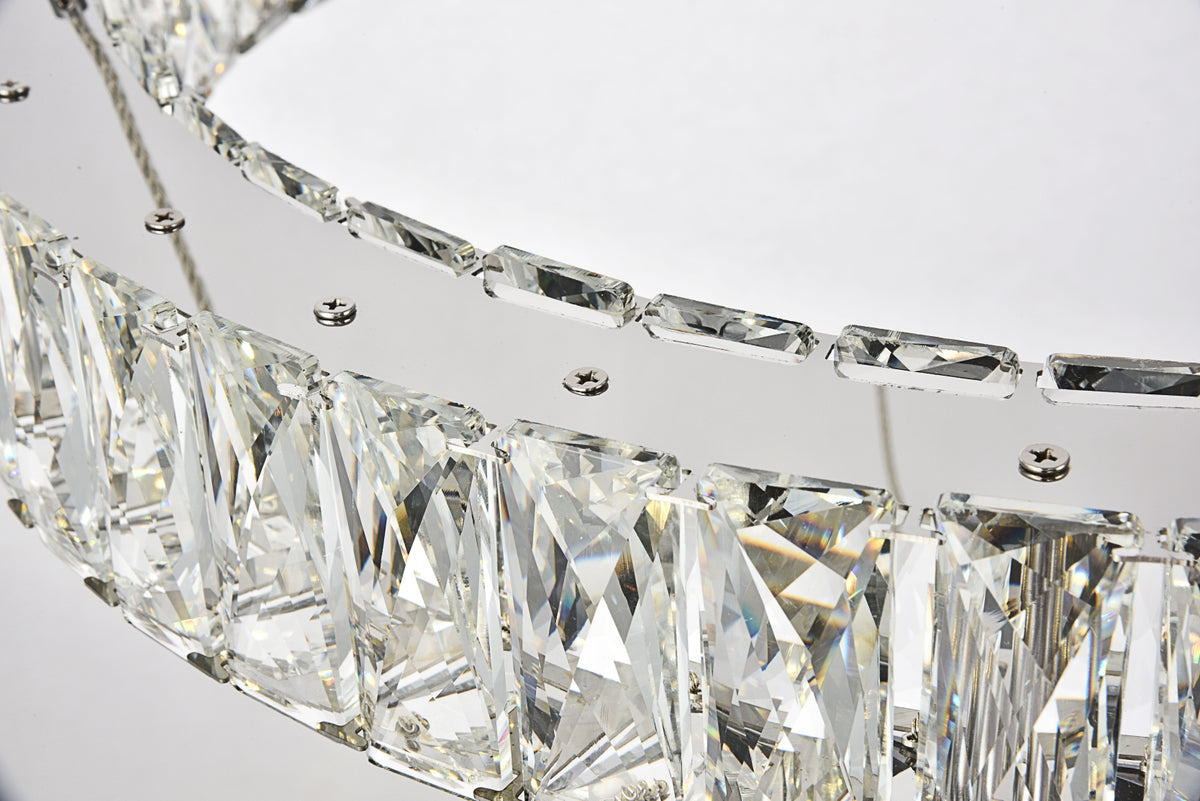 Monroe Integrated LED chip light Chrome Chandelier Clear Royal Cut Crystal