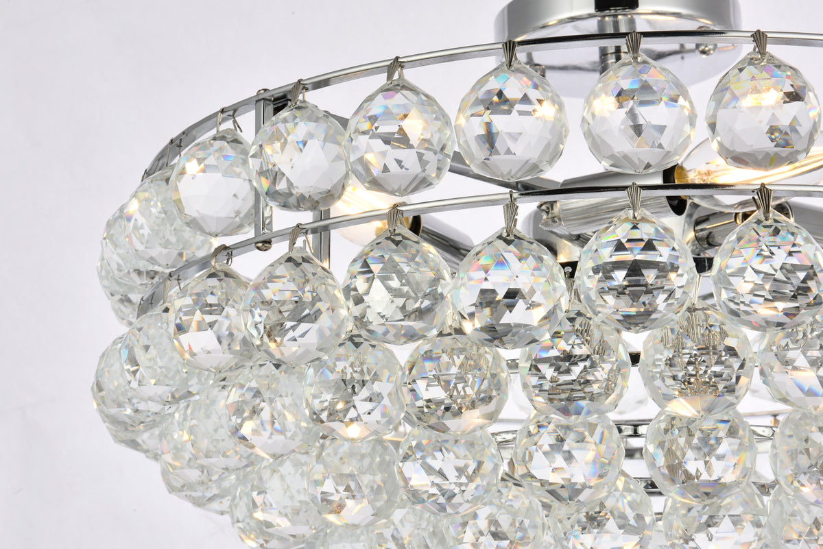 Savannah 20 inch flush mount in chrome