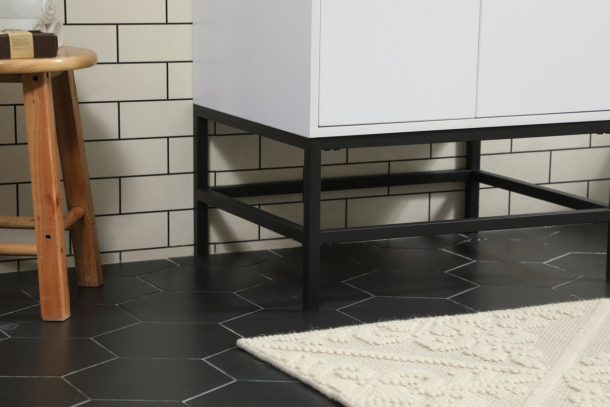 24 inch Single bathroom vanity in white