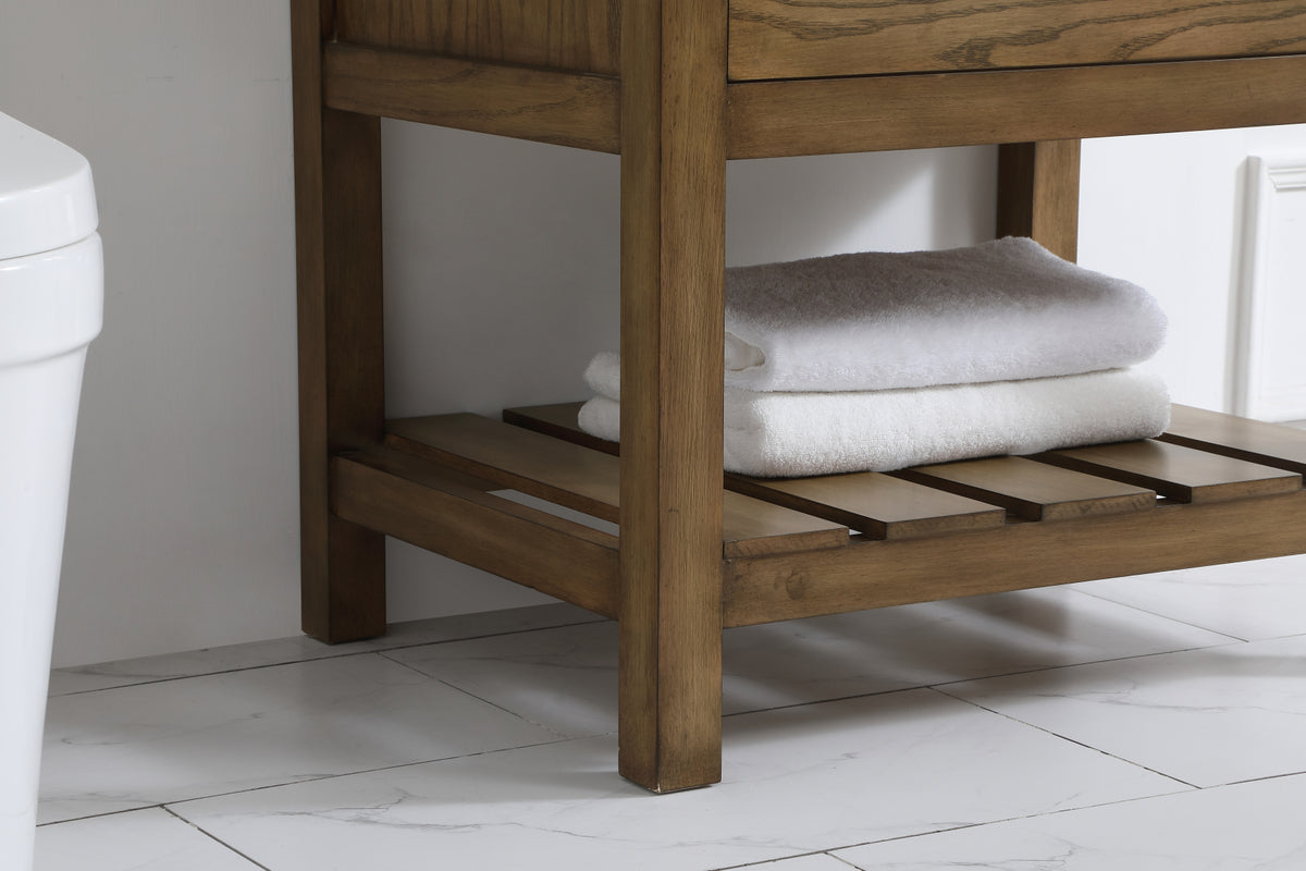 30 inch Single bathroom vanity in driftwood