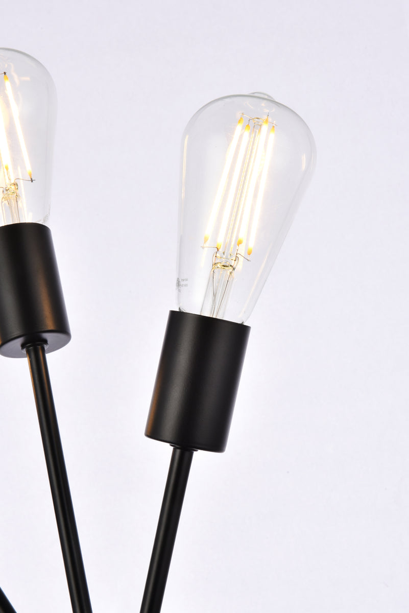 Lucca 11 inch bath sconce in black