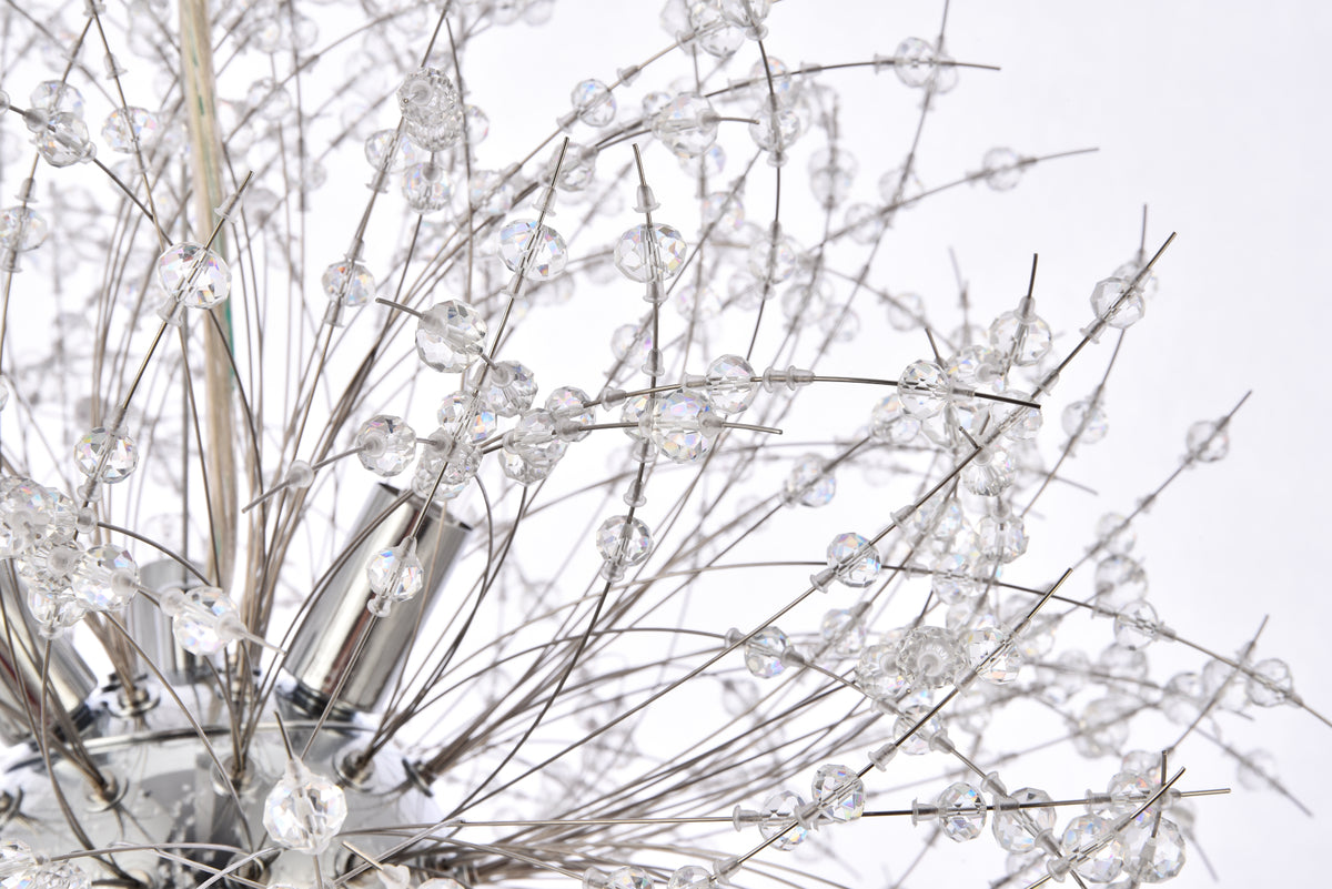 Solace 9 lights Chrome pendant