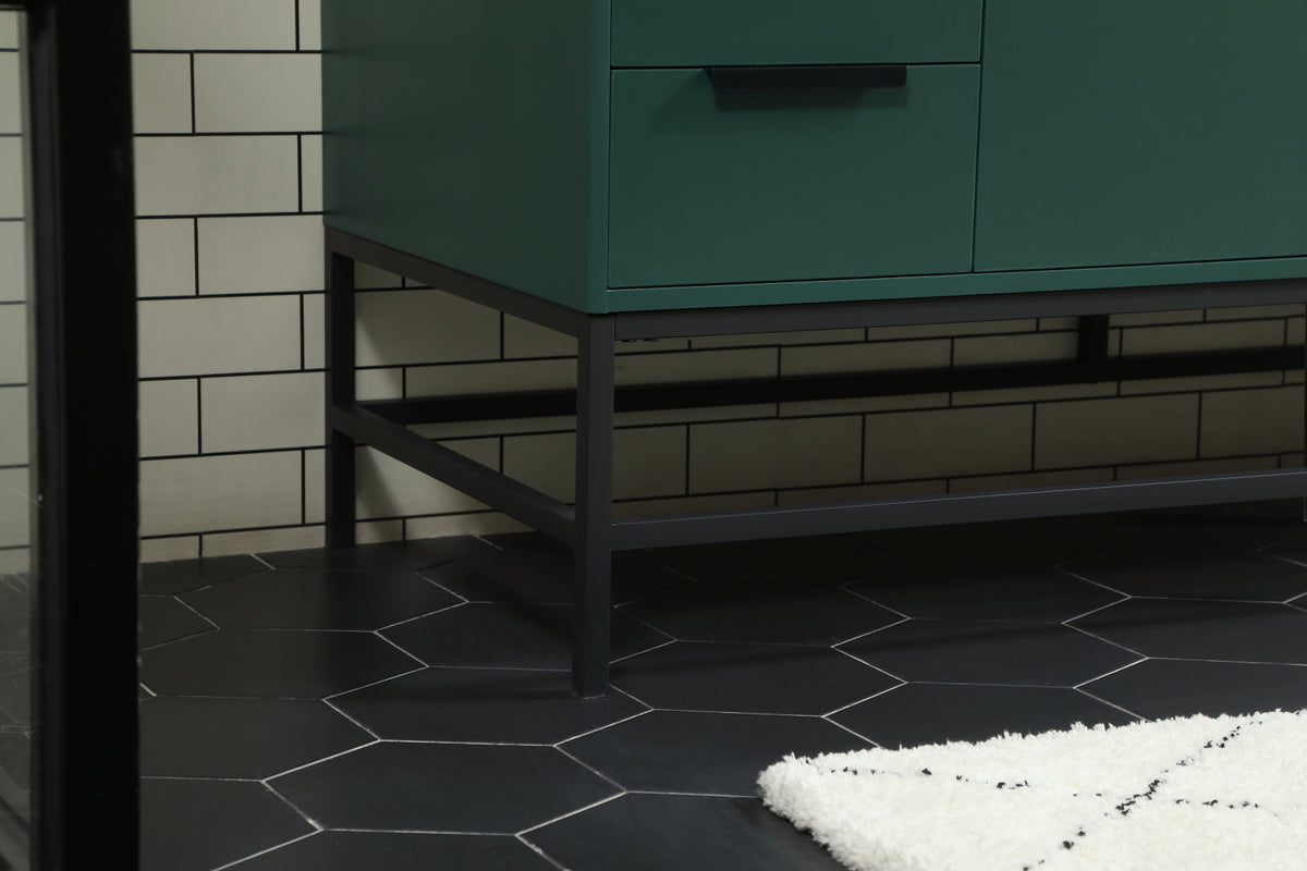 60 inch Single bathroom vanity in green