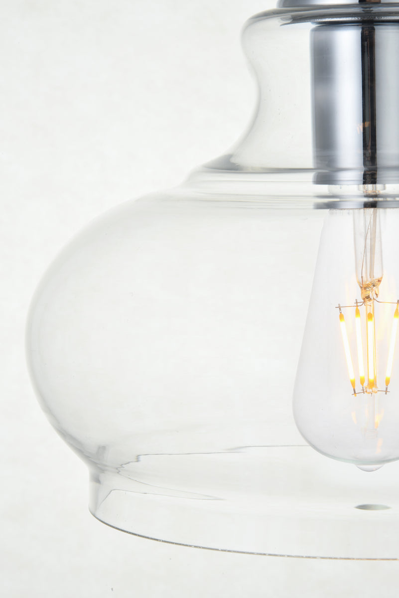 Destry 1 Light Chrome Pendant With Clear Glass