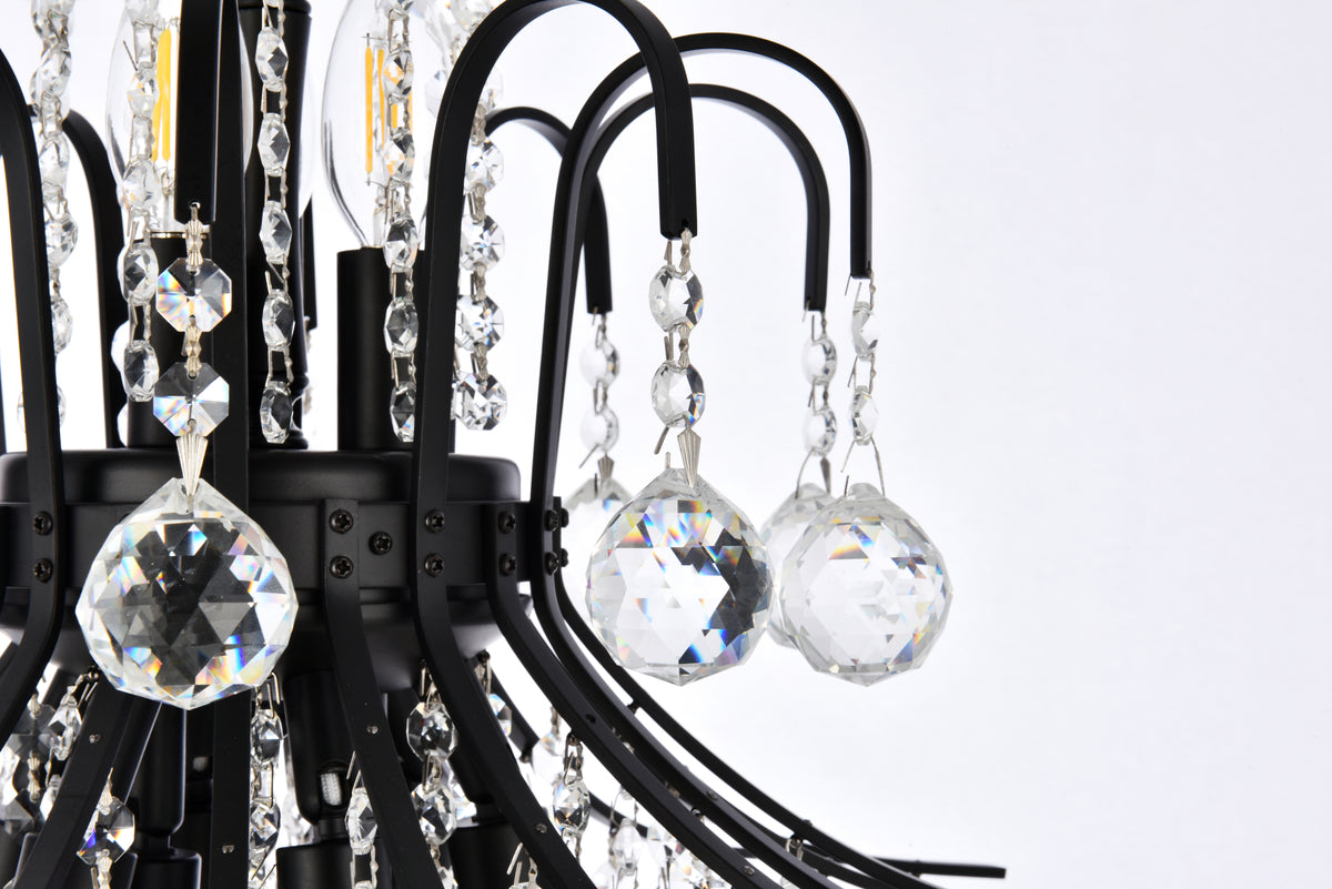 Toureg 22 inch black chandelier