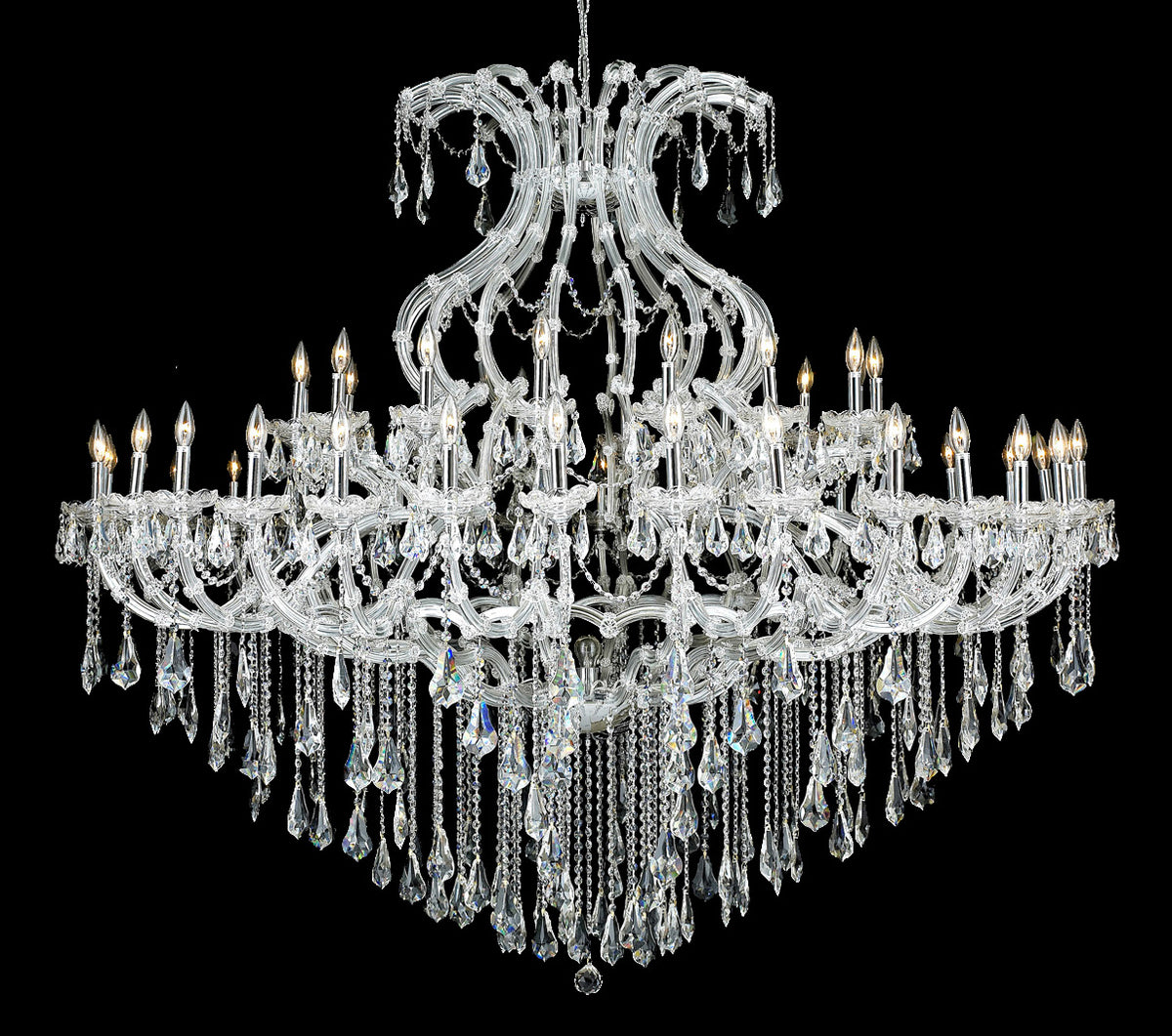 Maria Theresa 49 light Chrome Chandelier Clear Royal Cut Crystal