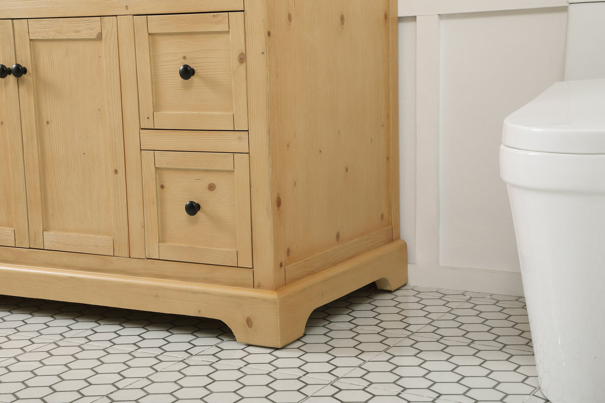 48 inch Single bathroom vanity in natural wood