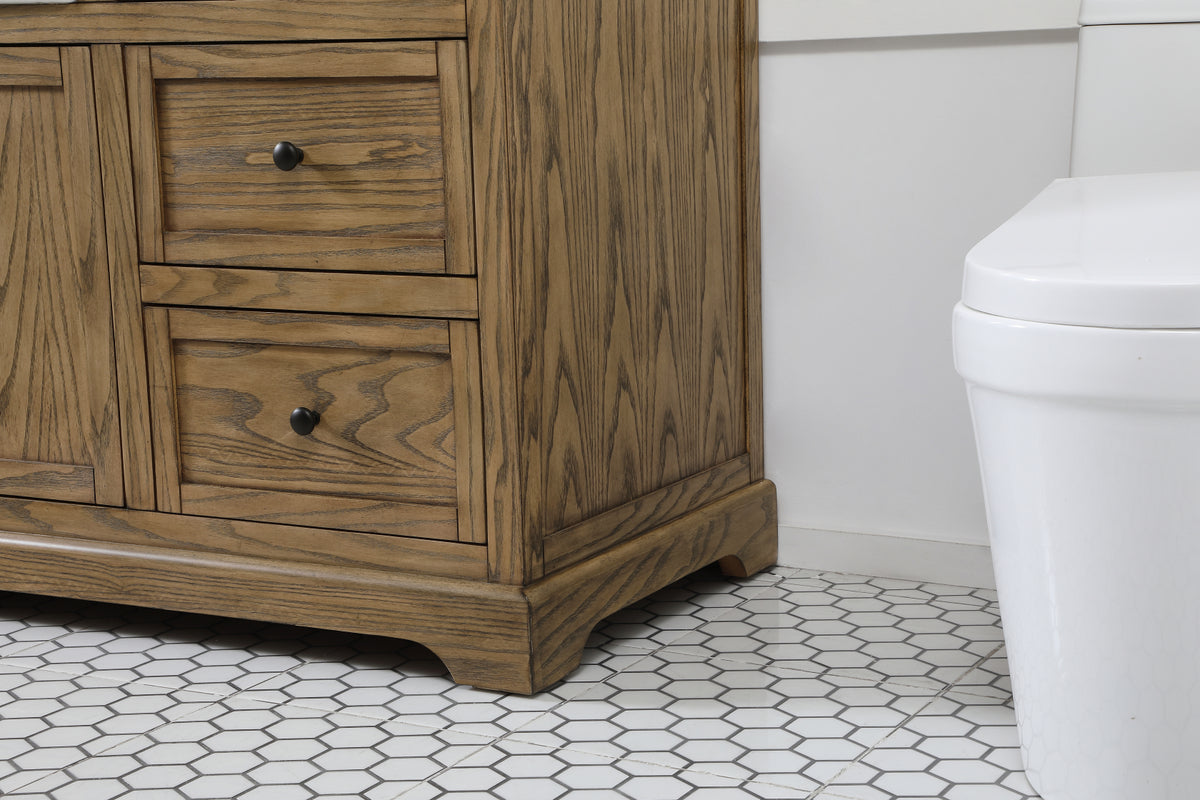 60 inch Single bathroom vanity in driftwood