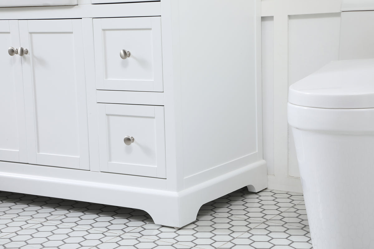 48 inch Single bathroom vanity in white