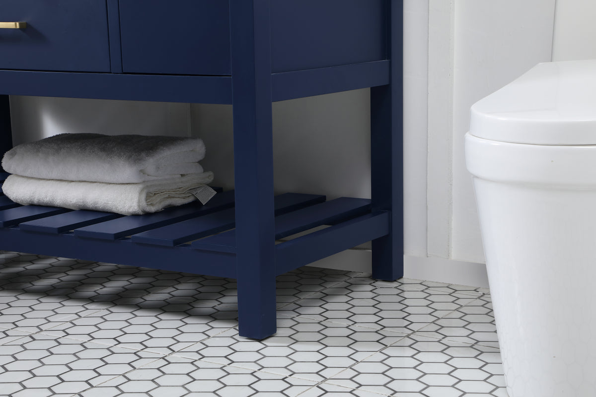 48 inch Single bathroom vanity in blue