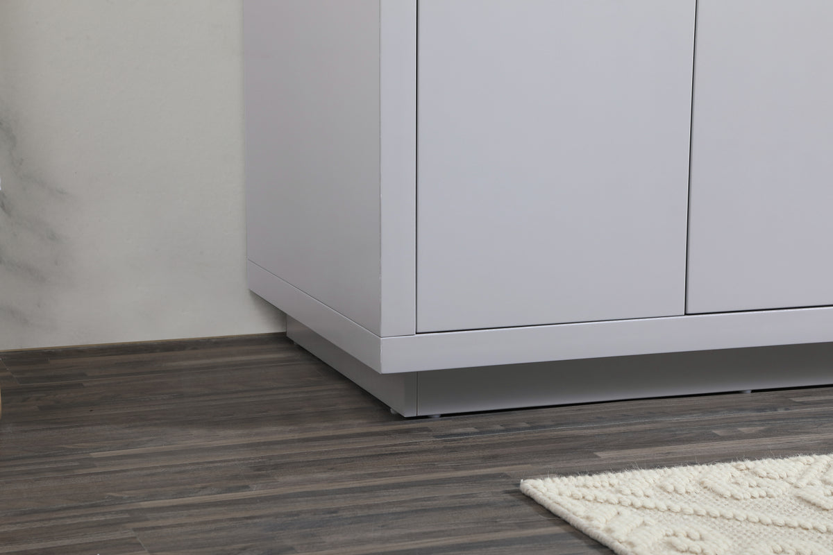 42 inch Single bathroom vanity in grey with backsplash