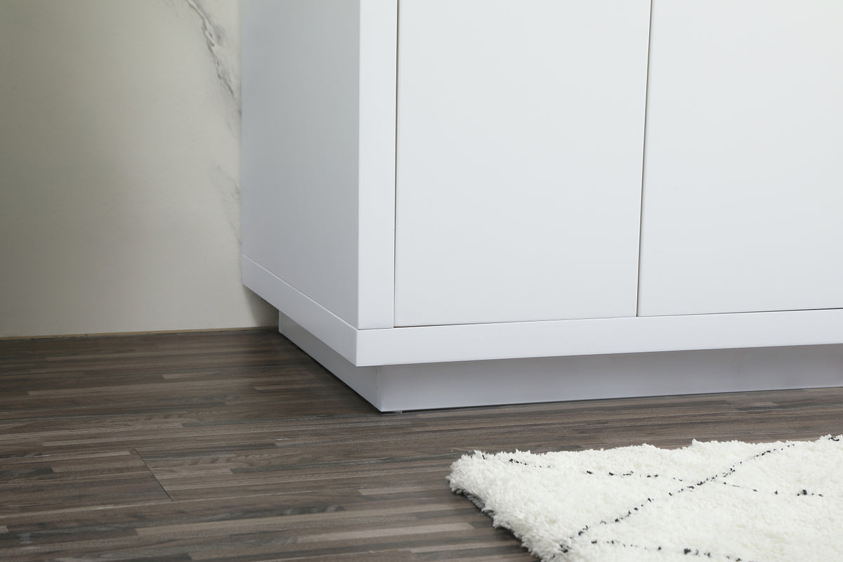 60 inch double bathroom vanity in white