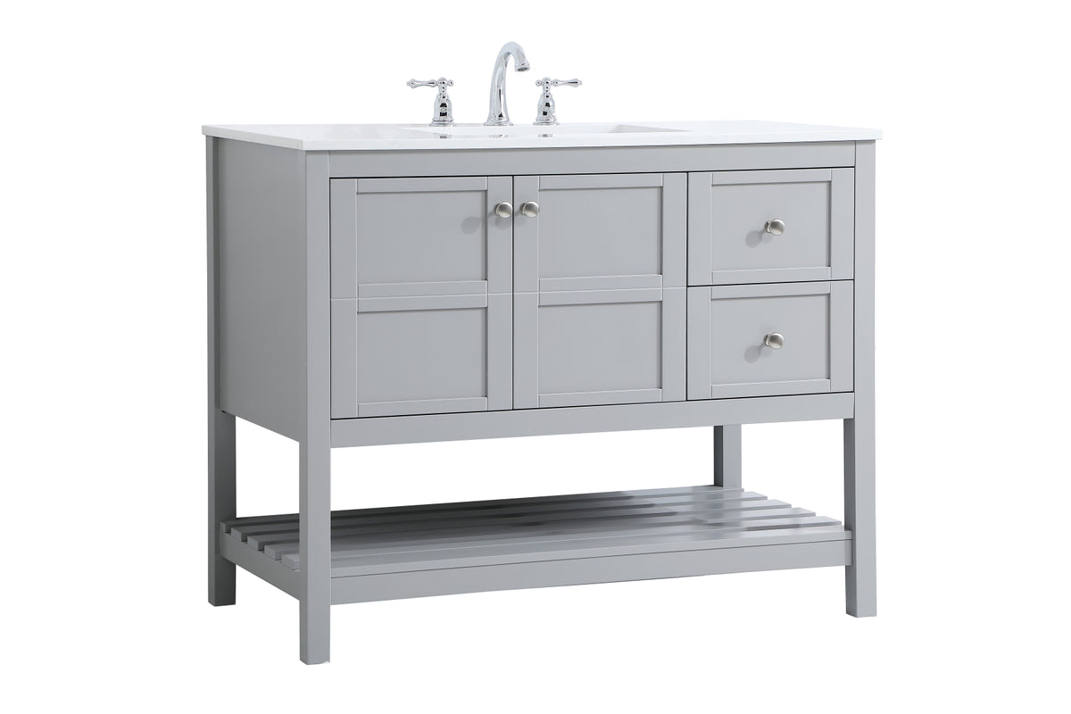 42 inch Single Bathroom Vanity in Gray