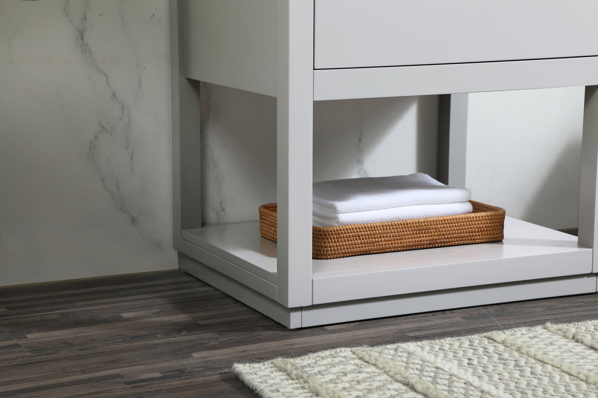 24 inch Single bathroom vanity in grey