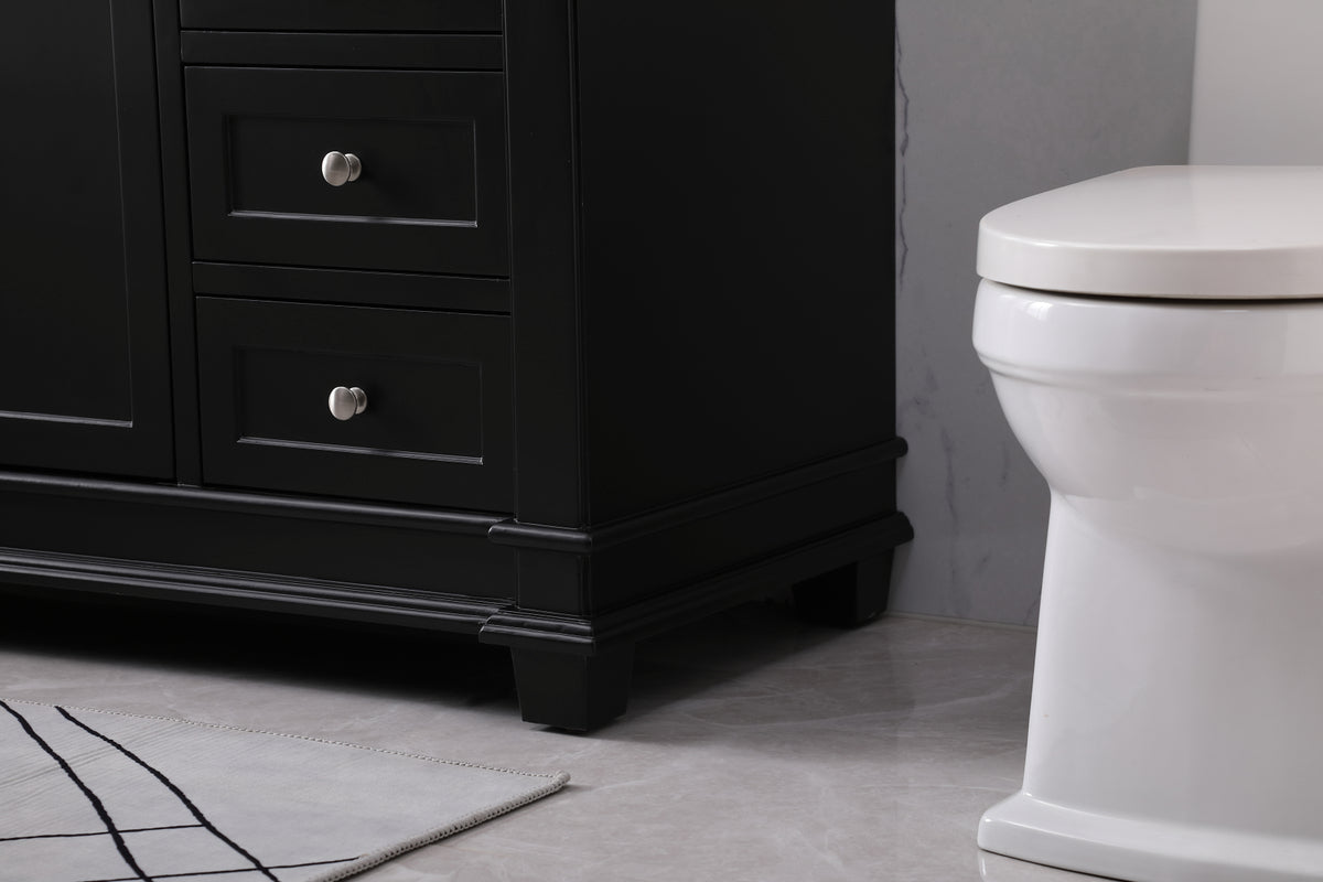 60 inch Single bathroom vanity set in black